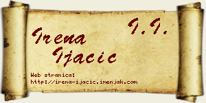 Irena Ijačić vizit kartica